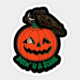 Doin' U A Scare Sticker